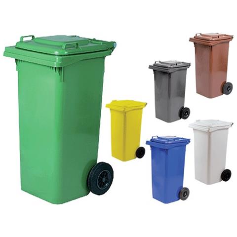 Bidone per Esterno Capacità 120 Litri Marrone - Foto 3