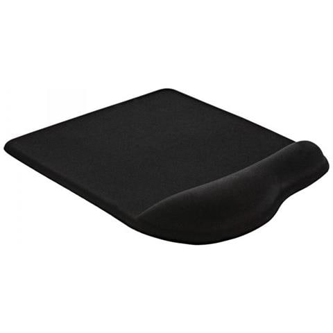 mouse pad, tappetino ideale per mouse laser e ottici, poggia polso in gel, 235x185x25mm, nero - Foto 3