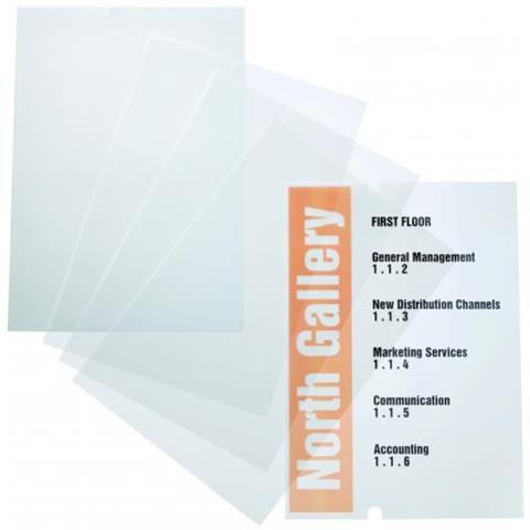 Inserti Traslucidi Ricambio Espositore Crystal Sign Nr. 4818 Targa Crystal Sign Nr. 4825 10pz - Foto 1