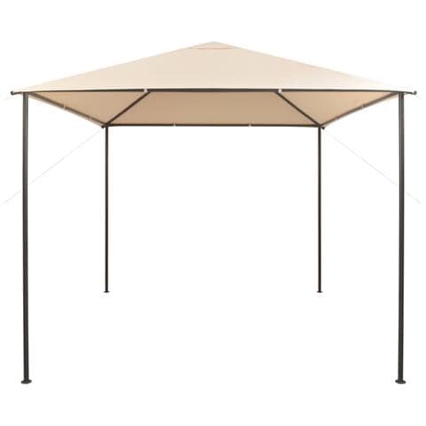 Gazebo Padiglione Tenda Tettoia 3x3 M Acciaio Beige - Foto 2