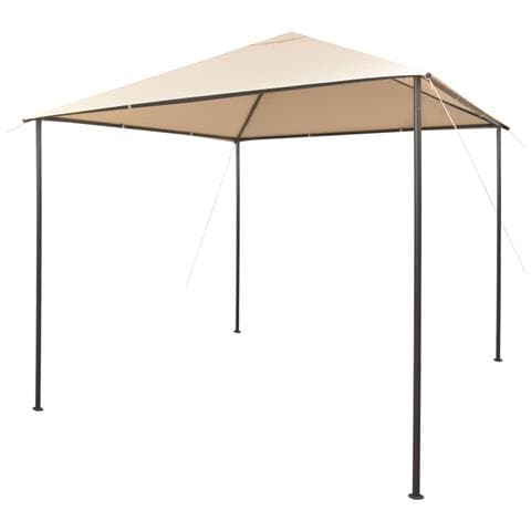 Gazebo Padiglione Tenda Tettoia 3x3 M Acciaio Beige - Foto 1