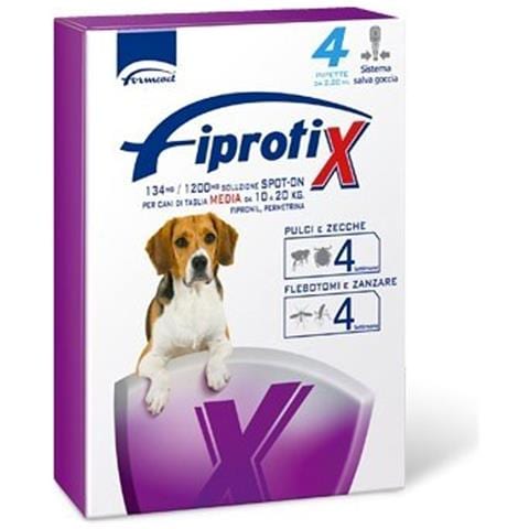 Fipratix Spot-on Per Cani 4 Pipette Per Taglia Media (10-20 Kg)  - Foto 1