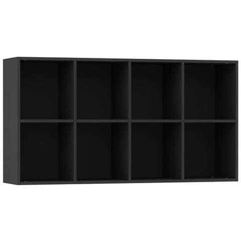 Libreria /Credenza Nera 66x30x130 cm in Legno Multistrato - Foto 2