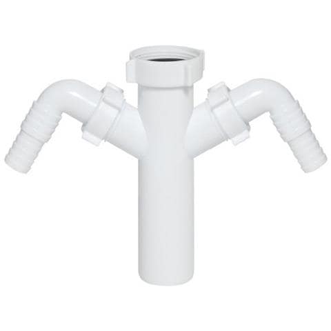 Scolate Connettore Del Tubo Sifone 1 12 bsp X 40mm Con Doppiù Ingresso Lavastoviglie - Foto 1