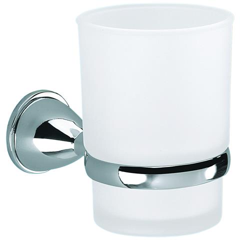 Bicchiere Porta Spazzolino In Metallo E Vetro Genziana Ge10 - Foto 2