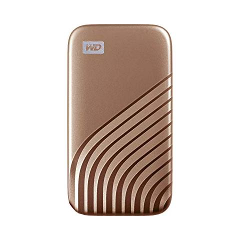 WD 2TB My Passport SSD portatile con tecnologia NVMe, USB-C, fino a 1.050 MB / s in lettura, fino a 1000MB / s in scrittura, Oro - Foto 1