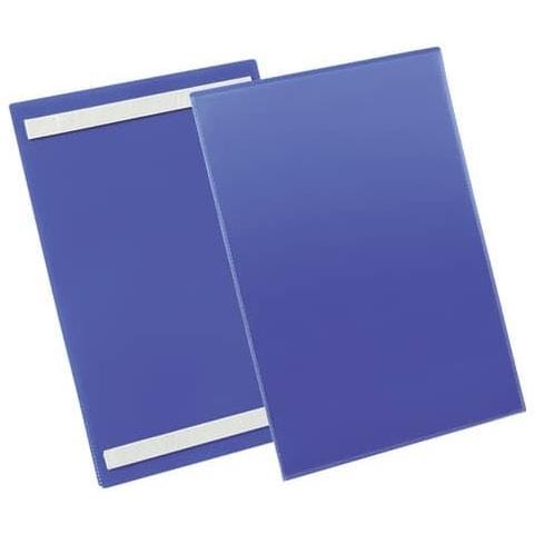 Tasche Per Identificazione Con Bande Adesive Blu F. to Esterno Mm. 233x 313x1,7- Inserto A4 Vert. Cf. 50- 179707 - Foto 1