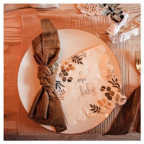 Artifetes - 16 Tovaglioli Di Carta Oh Baby Eucalipto - Foto 3