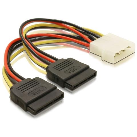 Cable Power SATA HDD 2x > 4pin male 2x SATA HDD 4pin cavo di interfaccia e adattatore - Foto 1
