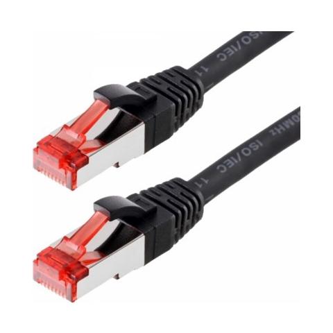 Cat 6 S / FTP 0.25 m, Cat6, S / FTP (S-STP) , RJ-45, RJ-45, Maschio / maschio, Nero - Foto 1