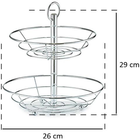Frutta Patera, 2 Livelli - Acciaio Cromato, - Foto 5