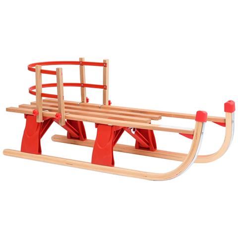 Slittino Pieghevole Con Schienale In Legno 119 Cm - Foto 1