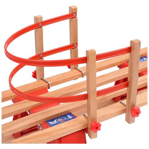 Slittino Pieghevole Con Schienale In Legno 119 Cm - Foto 9