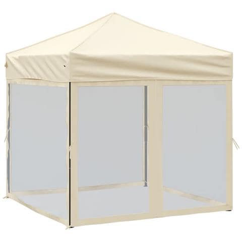 Tenda Per Feste Pieghevole Con Pareti Laterali Crema 2x2 M - Foto 1