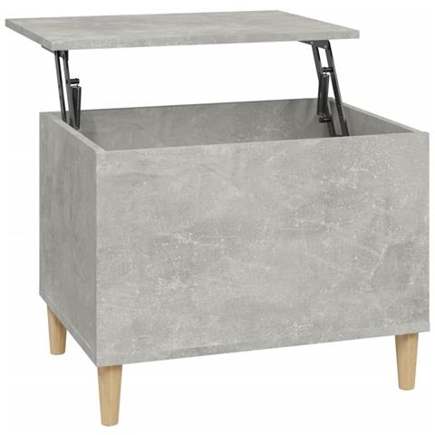 Tavolino Salotto Grigio Cemento 60x44,5x45 Cm Legno Multistrato - Foto 1