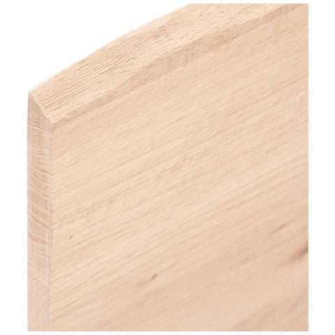 Piano Bagno 100x50x2 cm in Legno Massello Non Trattato - Foto 5