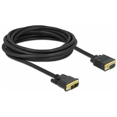 86751 Cavo E Adattatore Video 5 M Dvi Vga (d-sub) Nero - Foto 1