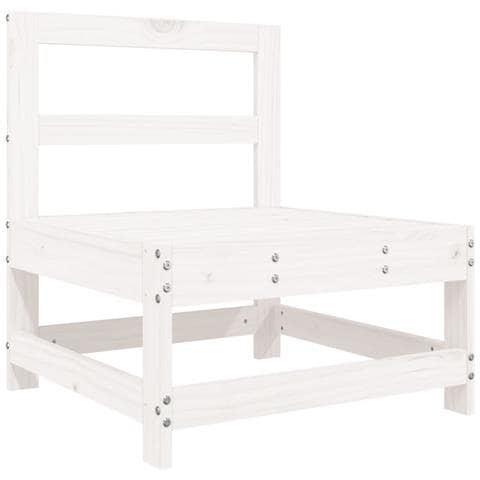 Set Salotto da Giardino 5 pz Bianco in Legno Massello di Pino - Foto 3