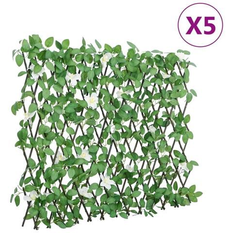 Traliccio Edera Artificiale Espandibile Verde 5pz 186x30 cm - Foto 1