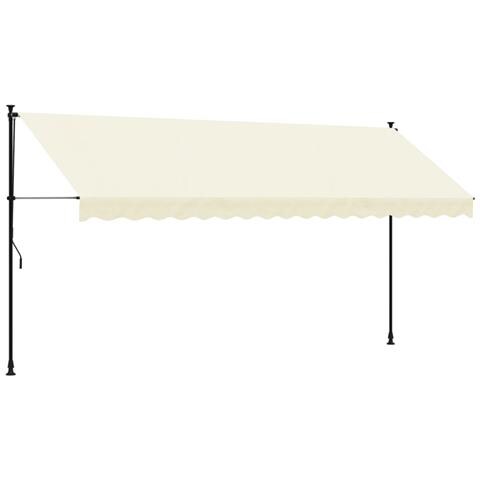 Tenda Da Sole Retrattile Crema 400x150 Cm In Tessuto E Acciaio - Foto 2