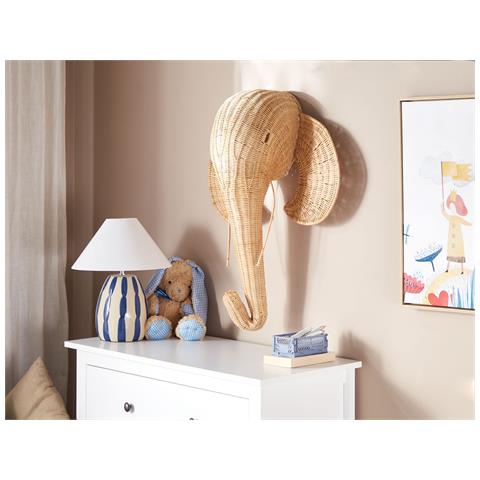 Decorazione Da Parete Rattan Chiaro 83 X 75 Cm Gruney - Foto 1