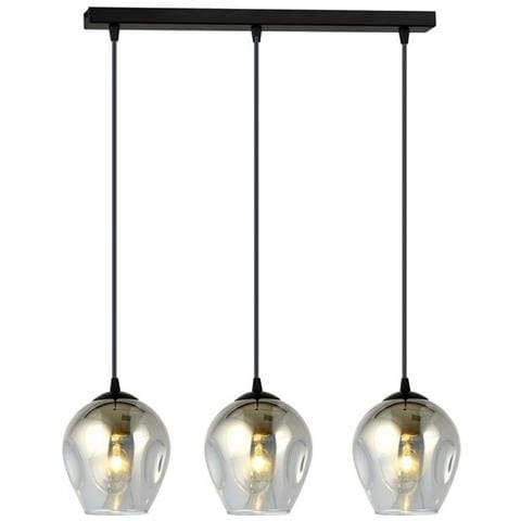Lampada A Sospensione Istar - Nero, Grigio - Acciaio Verniciato A Polvere, Vetro - 70x100x14 Cm - Foto 1