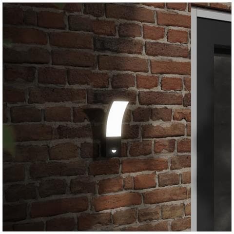 Applique Con Led E Sensore 2 Pz Nere In Alluminio Pressofuso - Foto 1