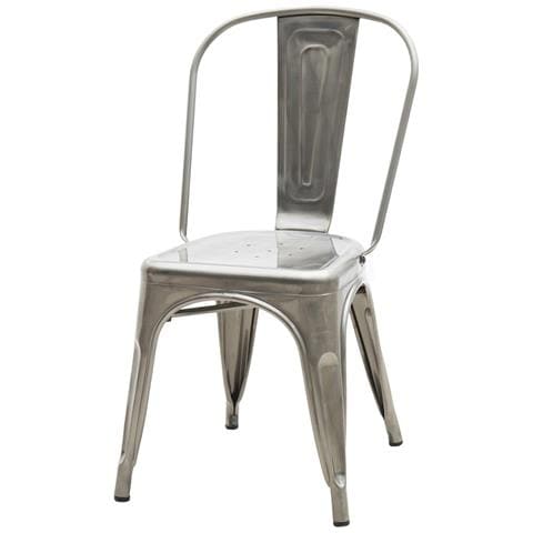 Set 6 Sedie Moderne Metallo Colore Specchiato 45x50x85 - Foto 1