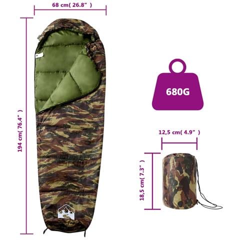 Sacco A Pelo Mummia Da Campeggio Per Adulti 3 Stagioni - Foto 5