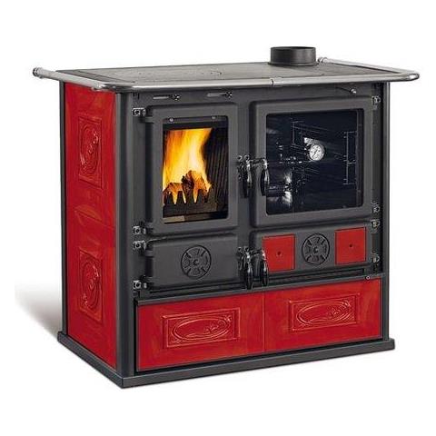 Cucina a Legna ROSA 5.0 VST Potenza Termica Nominale 8,8 kW 252 m³ Riscaldabili Colore Bordeaux - Foto 1