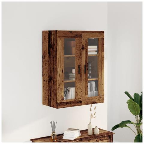 Mobile A Parete Legno Antico 69,5x34x90 Cm - Foto 1