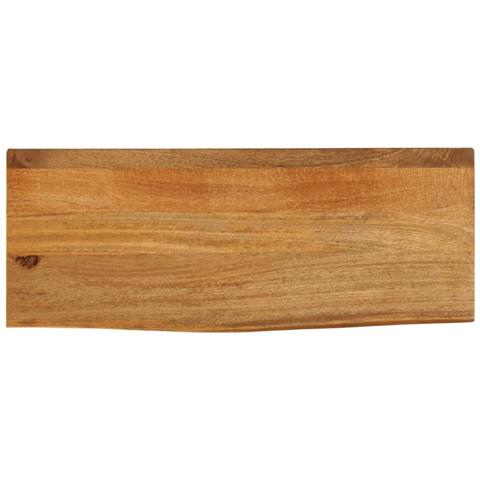 Piano Tavolo Bordi Vivi 90x20x3,8 Cm In Legno Massello Di Mango - Foto 1