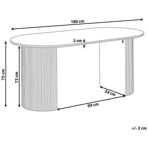 Tavolo Da Pranzo Legno Chiaro 180 X 90 Cm Savory - Foto 6