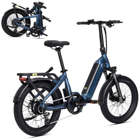Bici Elettrica 20""×4.0 Fat Tire Bicicletta Elettrica Per Uomo Donna, Mtb Elettrica Con Batteria Rimovibile 48v 13ah, Autonomia Fino A 140km, 8 Velocità Ebike, - Foto 1