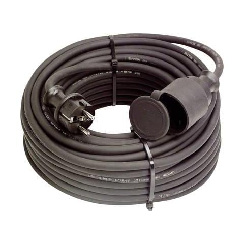 Cavo di prolunga per cantieri 5 m nero - Foto 1