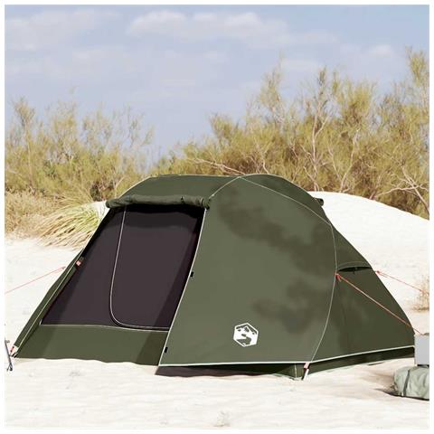 Tenda da Pesca per 5 Persone Verde Oliva Impermeabile - Foto 1