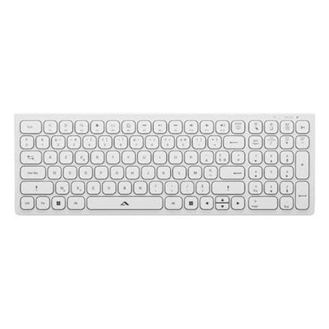 Tastiera Azerty Senza Fili Ricaricabile Usb-c Compatta A 109 Tasti Di Echelon, Bianco - Foto 1