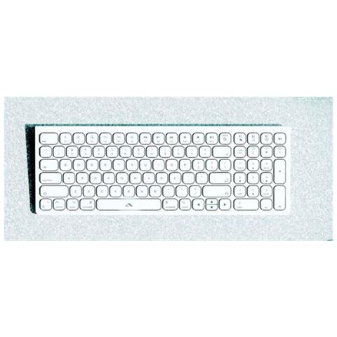 Tastiera Azerty Senza Fili Ricaricabile Usb-c Compatta A 109 Tasti Di Echelon, Bianco - Foto 2