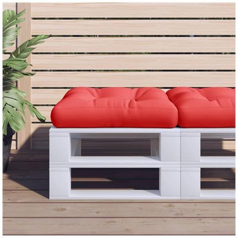 Cuscino Per Pallet Rosso 50x50x12 Cm In Tessuto - Foto 1