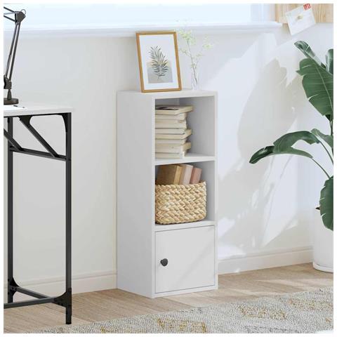 Libreria Bianca 31x24x77 Cm In Legno Multistrato - Foto 3