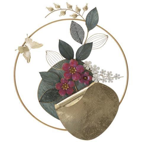 Decorazione In Metallo 3d Foglia 15 - Multicolore - Metallo - 67x8x74 Cm - Foto 1