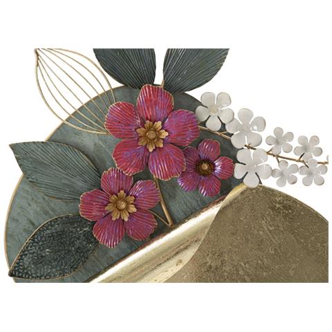 Decorazione In Metallo 3d Foglia 15 - Multicolore - Metallo - 67x8x74 Cm - Foto 2