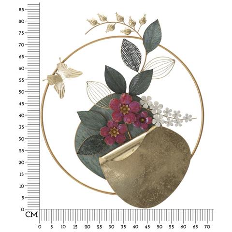 Decorazione In Metallo 3d Foglia 15 - Multicolore - Metallo - 67x8x74 Cm - Foto 6