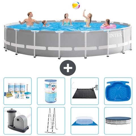 Piscina Fuori Terra - In Giro - 610x132 Cm - Grigio - Include Accessori Coordinati A2348 - Foto 1