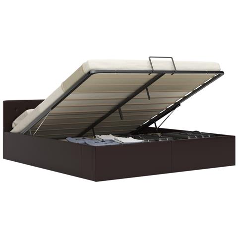 Giroletto Contenitore Idraulico Grigio Similpelle 180x200cm - Foto 2