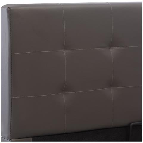 Giroletto Contenitore Idraulico Grigio Similpelle 180x200cm - Foto 8