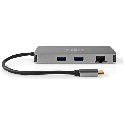 Hub Usb-c A Rj45 / 3usb-a / Micro Sd / Usb-c Pd 3.0 / 2hdmi 4k 5gbps 0,2m, Nero - Foto 5