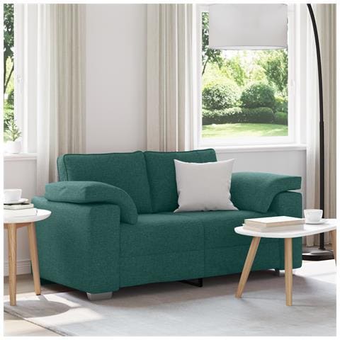 Divanetto Verde Scuro 120 cm in Tessuto - Foto 2