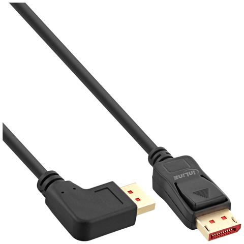 Cavo DisplayPort 1.4, 8K4K, angolato a sinistra, 3m - Foto 1