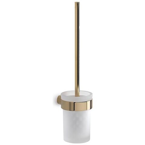 Scopino Wc Con Ciuffo In Setole Da Muro In Ottone E Cromall Pi33-03 Serie Pirenei Oro - Foto 1